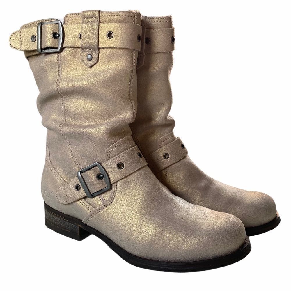 NWT Caterpillar Metallic Moto Boot